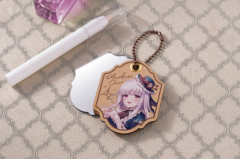 【オリラボ限定】おまもりウッドミラー(受注生産) ウッドキーホルダー