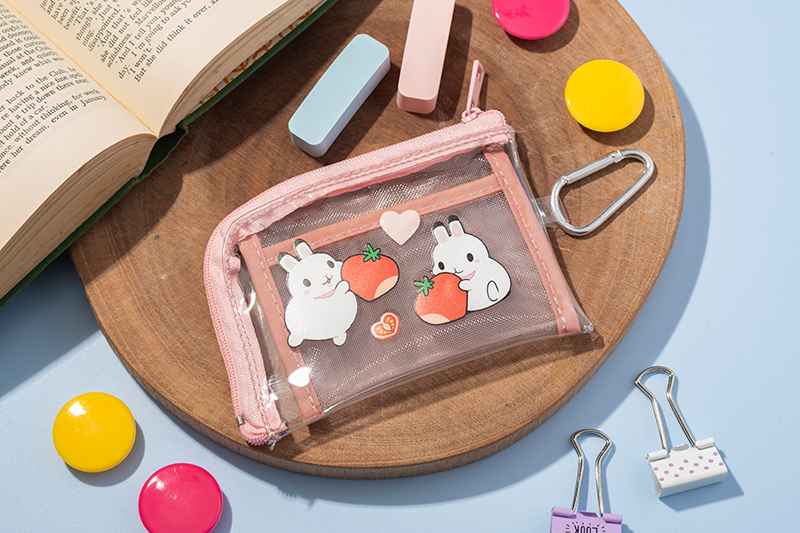 【オリラボ限定】「TOMATO」メッシュポケットクリアミニポーチ メッシュポケットクリアミニポーチ