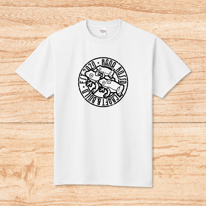 【オリラボ限定】らーなろっそさま エンブレムTシャツ(ホワイト) 定番Ｔシャツ