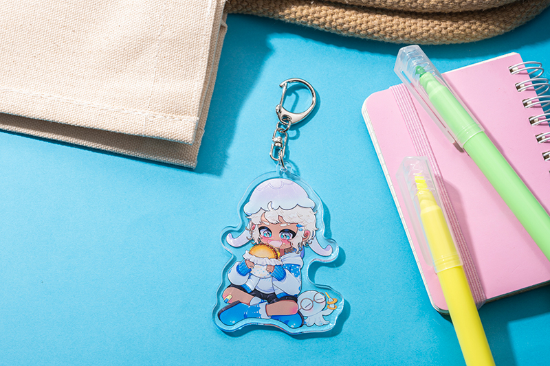 【オリラボ限定】キーホルダー(ハンバーガーVer.) (受注生産) アクリルキーホルダー(ダイカット)