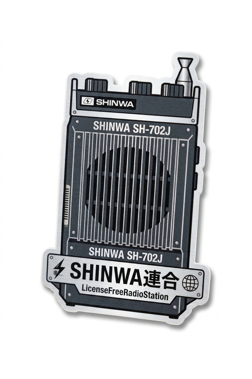 SHINWA連合　SH-702J 　ステッカー 100mmクリアステッカー・シール