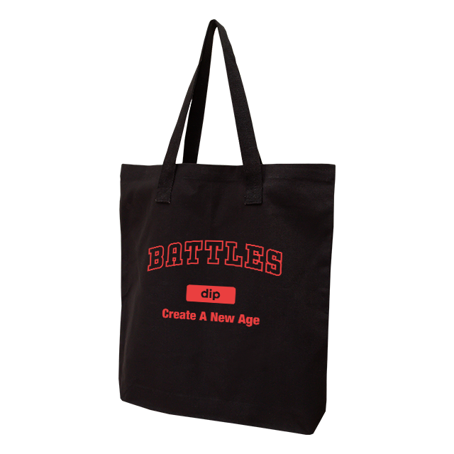 dip BATTLES カレッジトートバッグ アーバントート【白プリントあり】