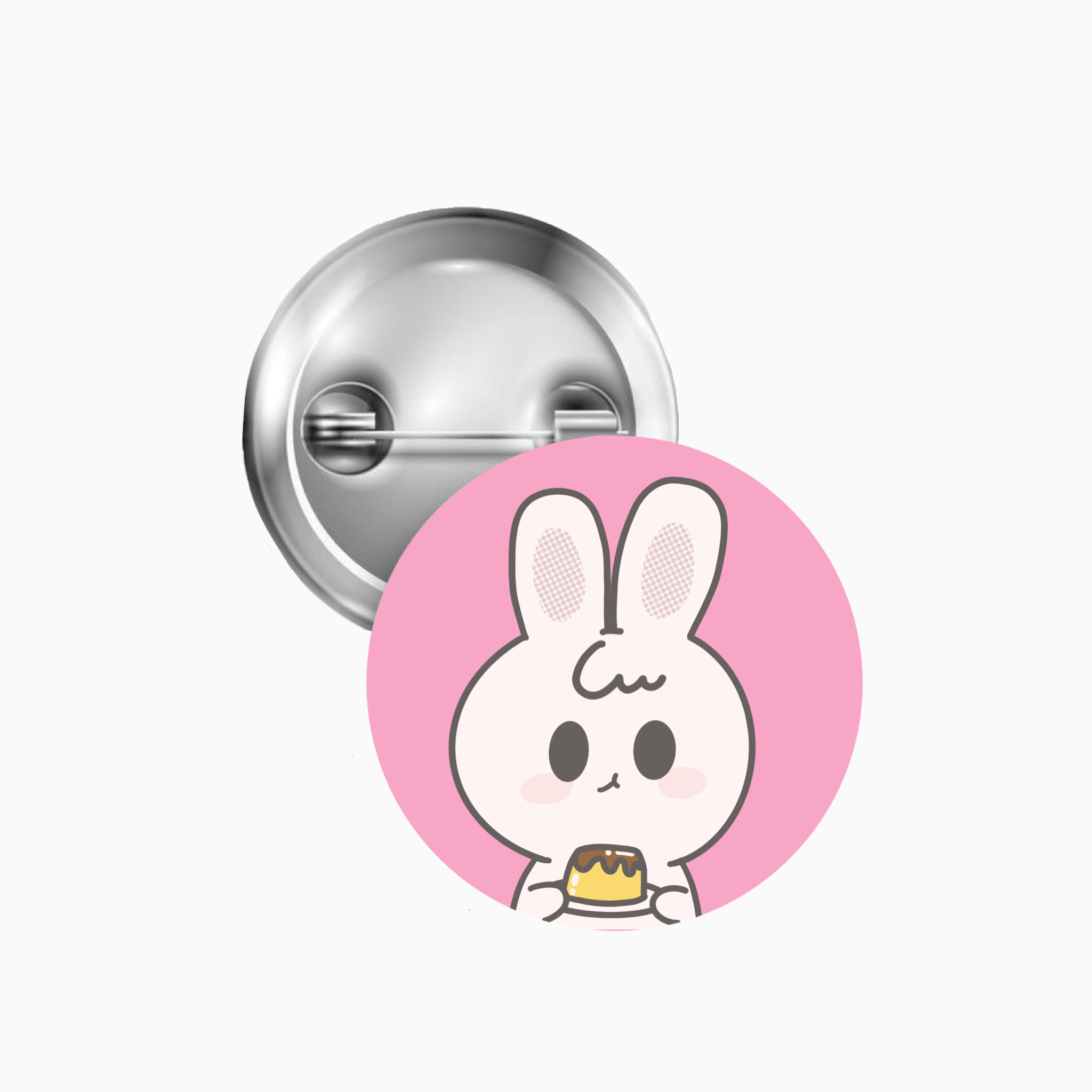 ぷりん隊のぷりぃぷりん オリジナル缶バッジ白背景(Φ75㎜)