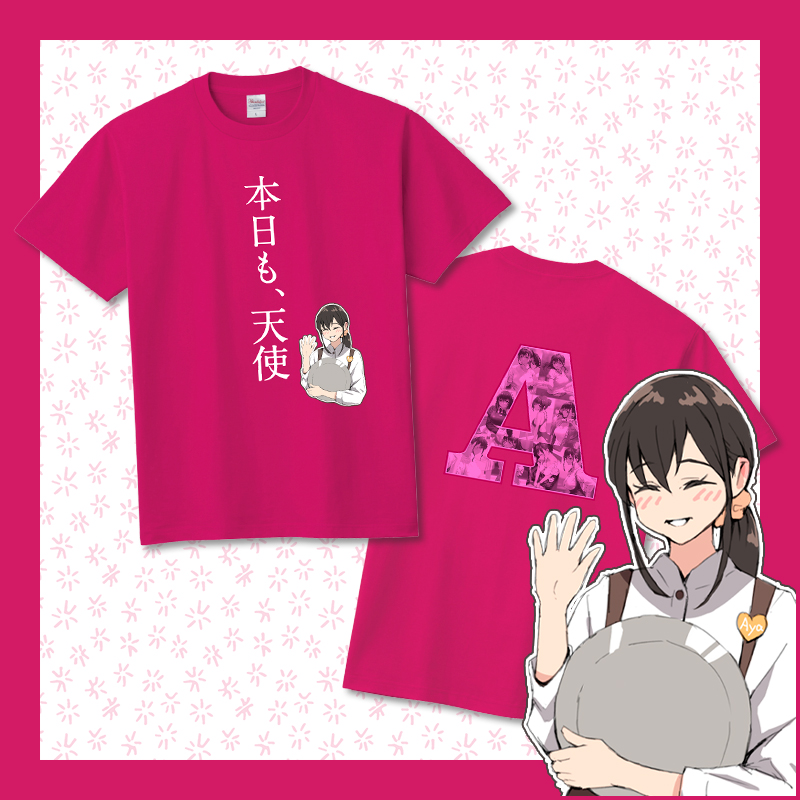 【オリラボ限定】「本日も、天使」Tシャツ(アヤ) -ホットピンク- 定番Ｔシャツ