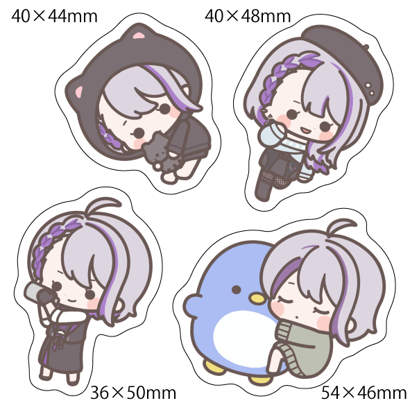 【オリラボ限定】朔夜トバリさま ハーフカットシール(受注生産)ダイカットシール2