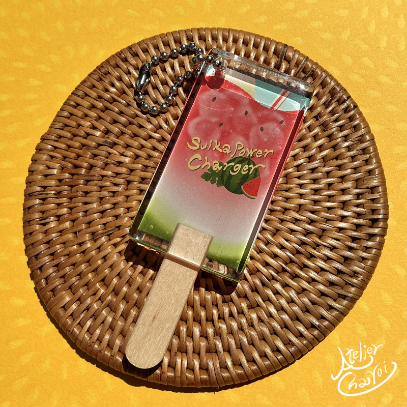 Suika Power Charger (スイカパワーチャージャー) アイス型アクリルチャーム