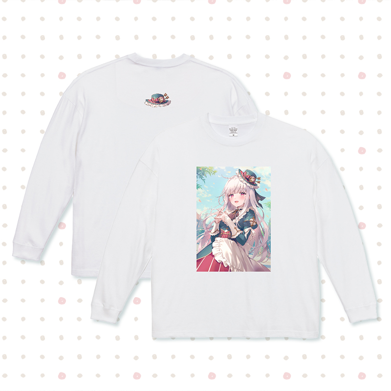 【オリラボ限定】でっかいりらっくすロンT(ホワイト) ビッグシルエットロングスリーブＴシャツ