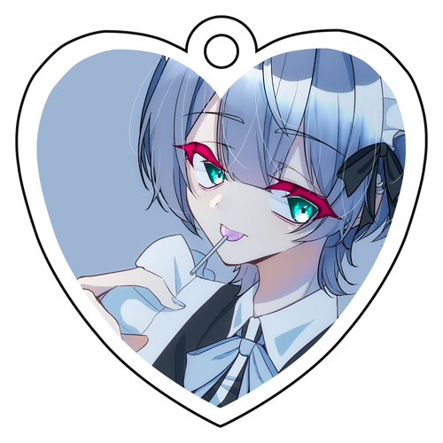 メイド男子 アクリルキーホルダー　ハート形 (4cm)