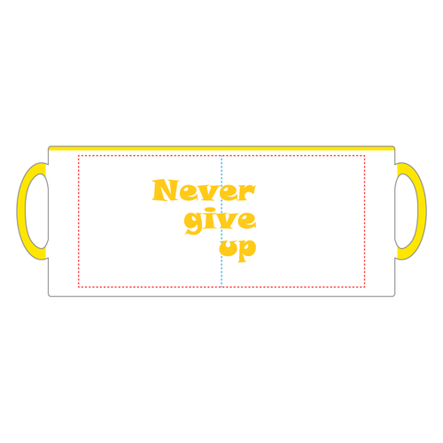 Never give up2 2トーンマグカップ