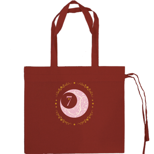 Birth color moon／7月 厚手コットンギャザーバッグ