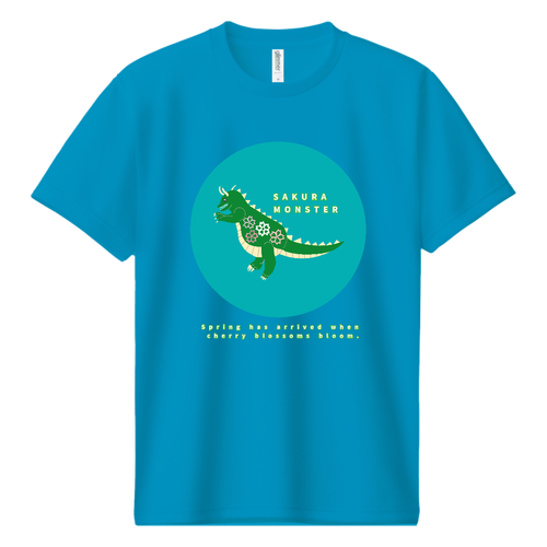 さくら怪獣 即日ドライTシャツ