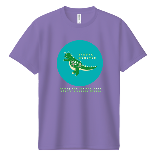 さくら怪獣 ドライＴシャツ