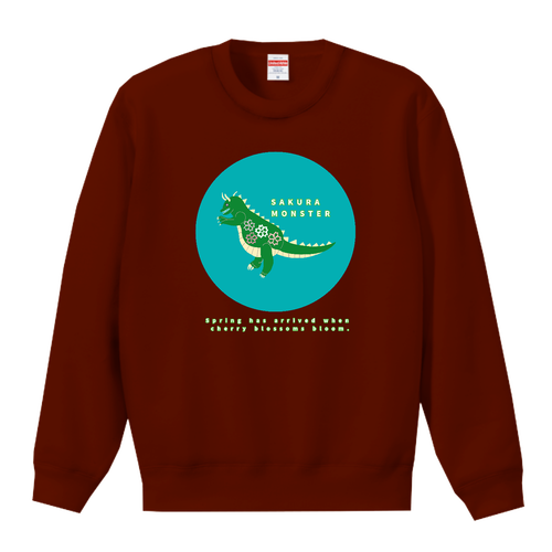 さくら怪獣 T／Cクルーネックスウェット