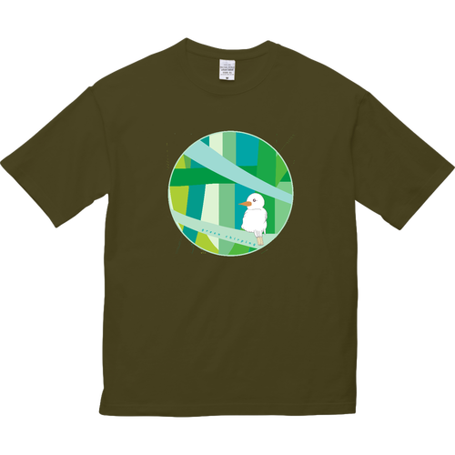 みどりのさえずり 5.6オンス ビッグシルエット Ｔシャツ