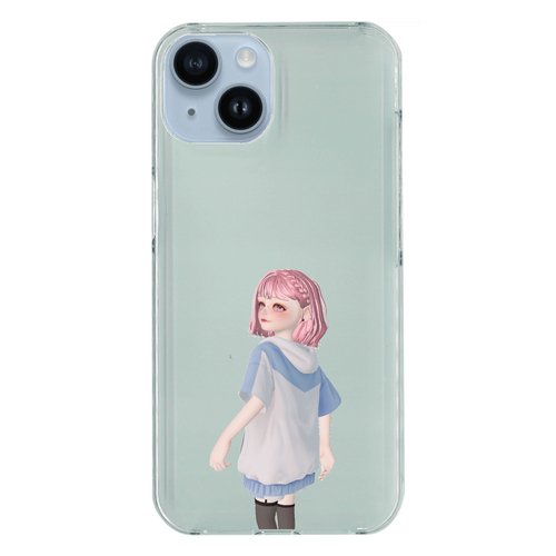 オリジナルアバター 青コーデ iPhone14 (透明)