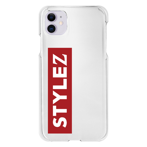 スマホケース　iPhone　クリア　STYLEZレッド iPhone11(透明）