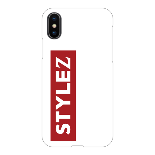 スマホケース　iPhone　クリア　STYLEZレッド iPhoneX/Xs(透明)