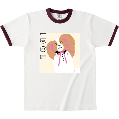 ☆アイドルパピヨン☆ オープンエンドマックスウェイトリンガーTシャツ