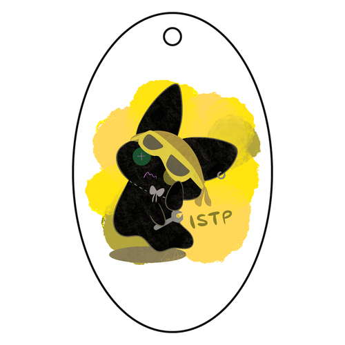 MBTI 巨匠なおばけねこ アクリルキーホルダー　楕円型 (6cm)