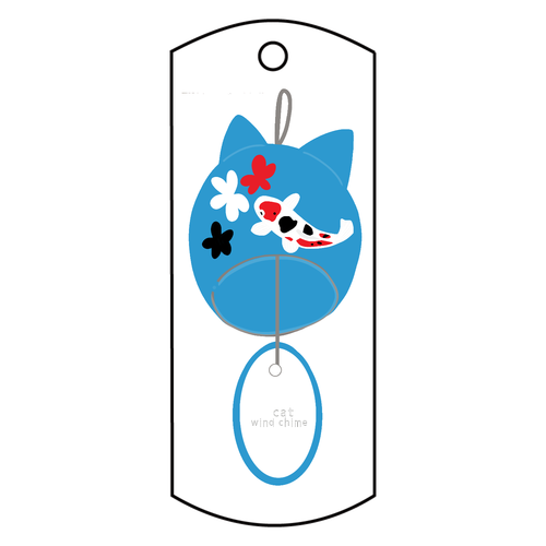 猫風鈴 アクリルキーホルダー　タグ型 (6cm)