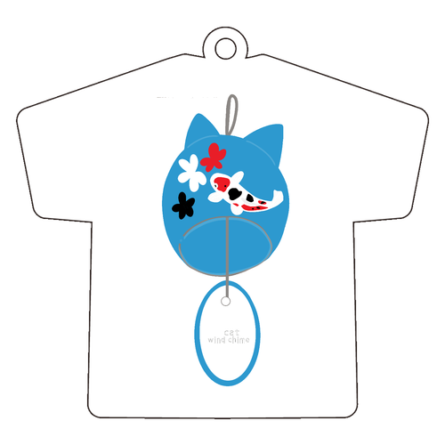猫風鈴 アクリルキーホルダー Ｔシャツ型 (6cm)