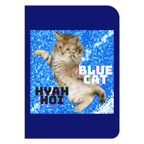 青と猫 ハードカバーポケットノート