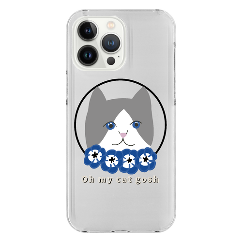 青い瞳の猫 iPhone14 Pro Max (透明)