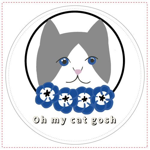 青い瞳の猫 コインケース