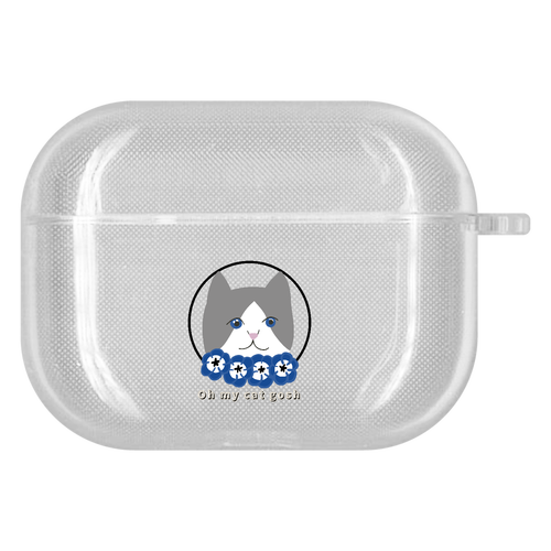 青い瞳の猫 AirPods Pro ソフトタイプケース