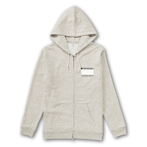 ハチワレぎゅうぎゅう猫 トライブレンドジップパーカー