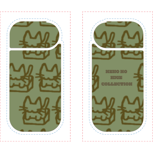 ねこのひげあつめ。箱猫:モスグリーンZAKKA IQOSケース