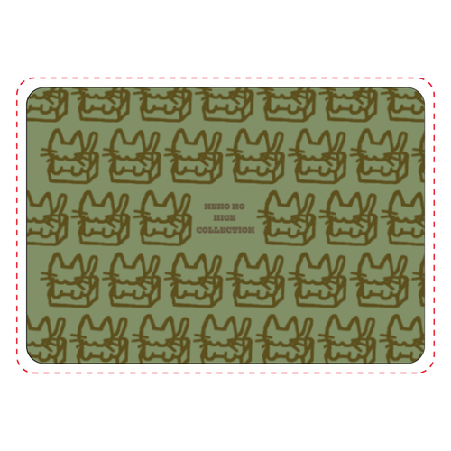 ねこのひげあつめ。箱猫:モスグリーンZAKKA カード収納ケース