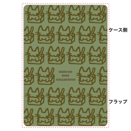 ねこのひげあつめ。箱猫:モスグリーンZAKKA 名刺ケース