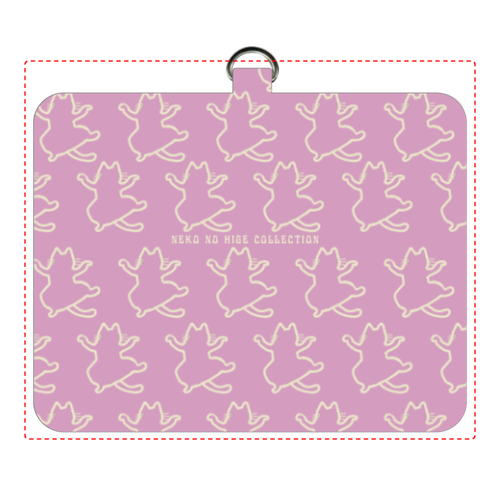 ねこのひげあつめ。戦う猫:くすみピンクＺＡＫＫＡ パスケース