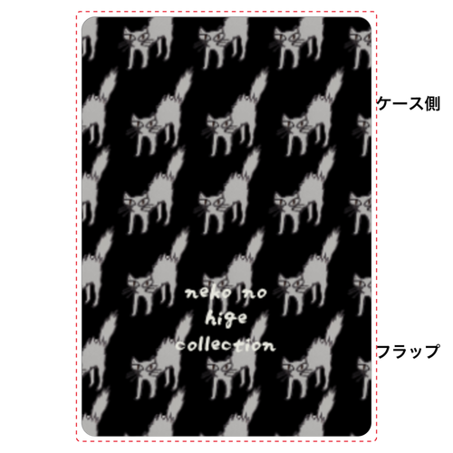 ねこのひげあつめ。やんのかすてっぷ くろＺＡＫＫＡ 名刺ケース