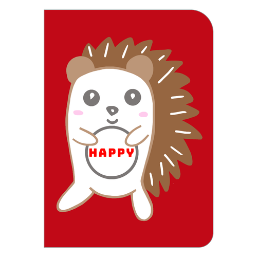 ハッピーハリネズミ ハードカバーポケットノート