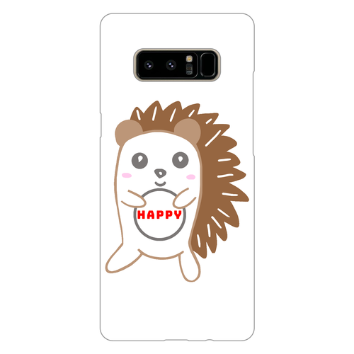 ハッピーハリネズミ Galaxy Note8（白）