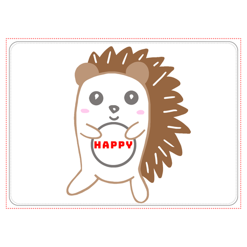 ハッピーハリネズミ タブレットケース汎用Mサイズ