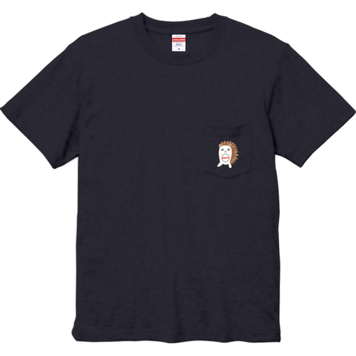ハッピーハリネズミ ハイクオリティーポケットTシャツ