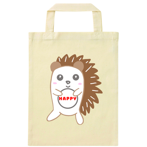 ハッピーハリネズミ ナチュラルファイルバッグ