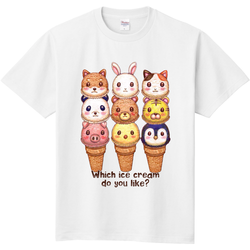 動物アイスクリーム 定番Ｔシャツ