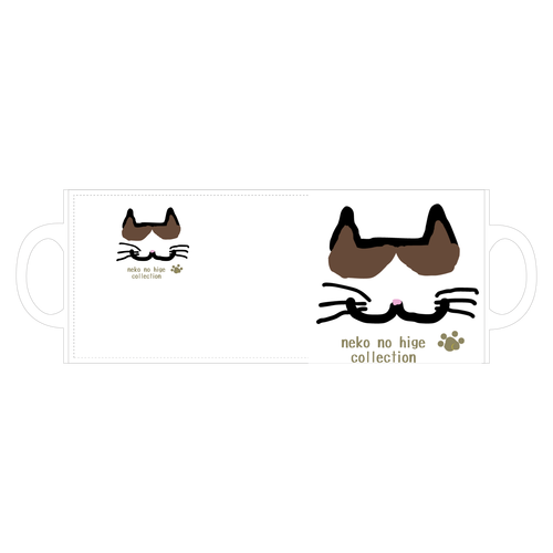 ねこのひげあつめ。どあっぷーず　はちわれ  全面印刷マグカップ