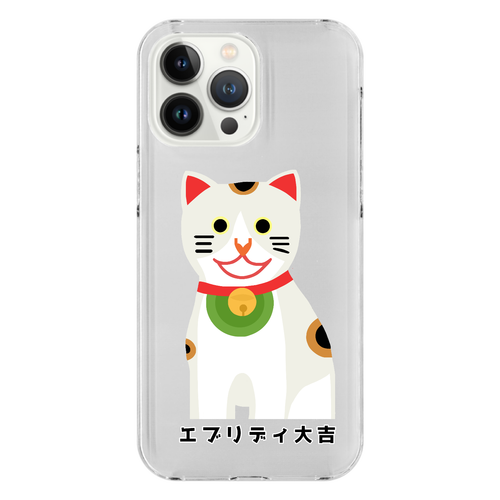開運大吉猫ちゃん iPhone14 Pro Max (透明)