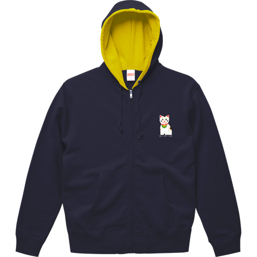 開運大吉猫ちゃん スウェットフルジップパーカー