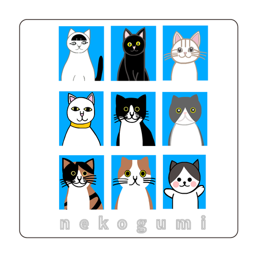 猫組アルバム 珪藻土コースター (四角)