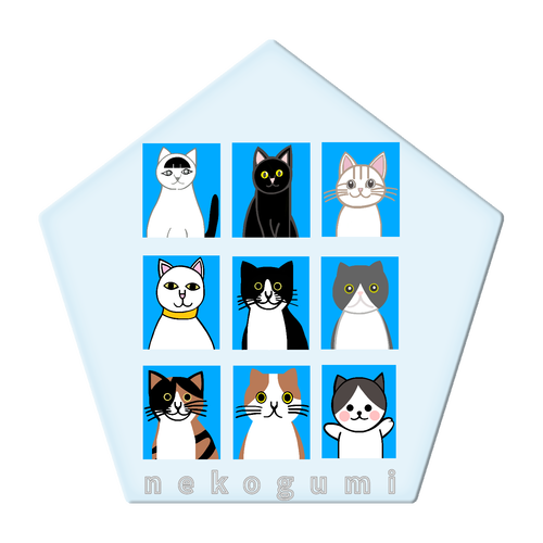 猫組アルバム アクリルコースター 五角形
