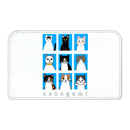 猫組アルバム スクエアレザーポーチ
