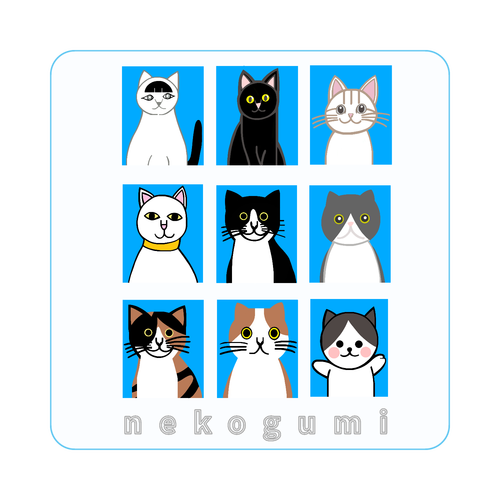 猫組アルバム アクリルバッジ四角(50x50mm)