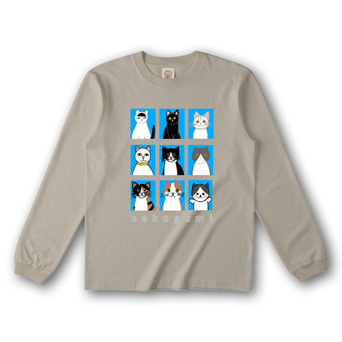 猫組アルバム オーガニックコットンロングスリーブTシャツ（リブ有り）