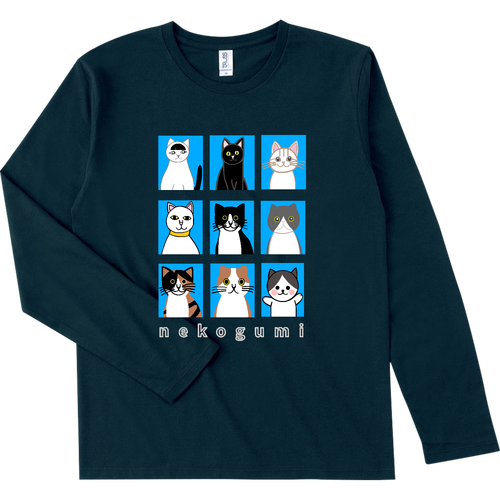 猫組アルバム スリムフィット ロングスリーブTシャツ